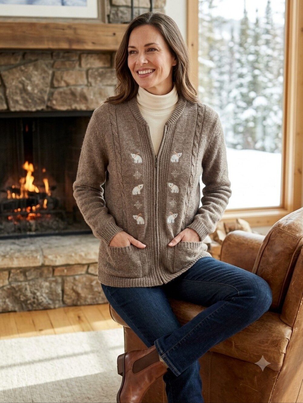 Tabi International Lambswool & Angora Knit Sweater